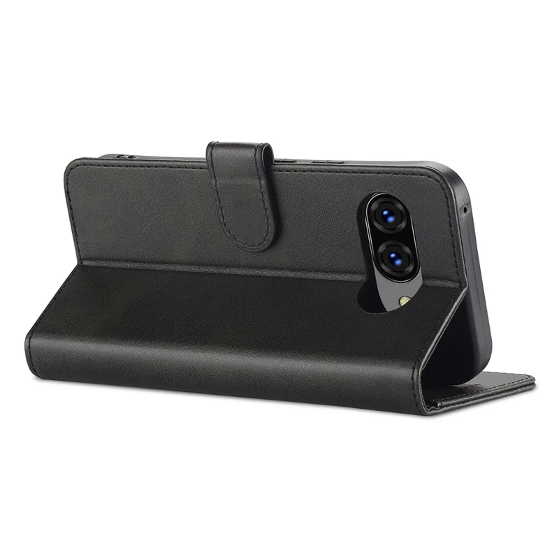 LC.IMEEKE voor Google Pixel 10a hoesje portemonnee Kalfsstructuur lederen telefoonhoes - Zwart