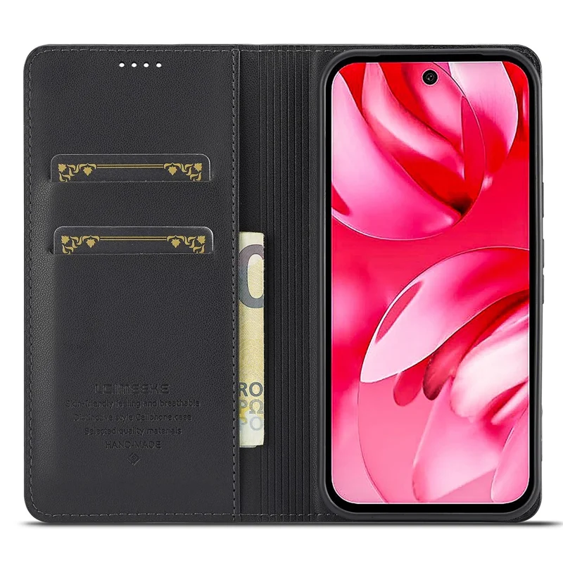 LC.IMEEKE L1 Serie für Google Pixel 10a Hülle PU-Leder Brieftasche Ständer Schutzhülle - Schwarz