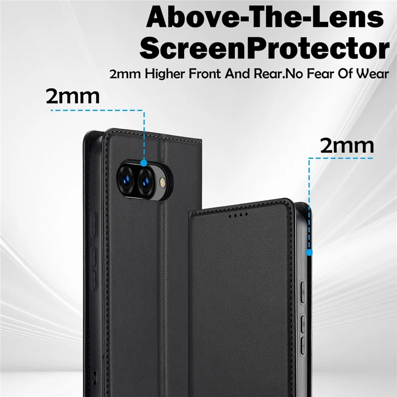 LC.IMEEKE L1 Serie für Google Pixel 10a Hülle PU-Leder Brieftasche Ständer Schutzhülle - Schwarz