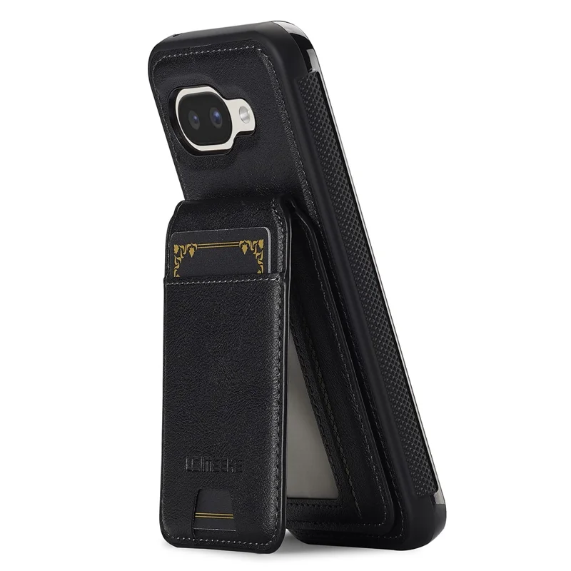 LC.IMEEKE L3 voor Google Pixel 10a Magnetische Hoesje Afneembare Kaarthouder Leren TPU Mobiele Cover - Zwart