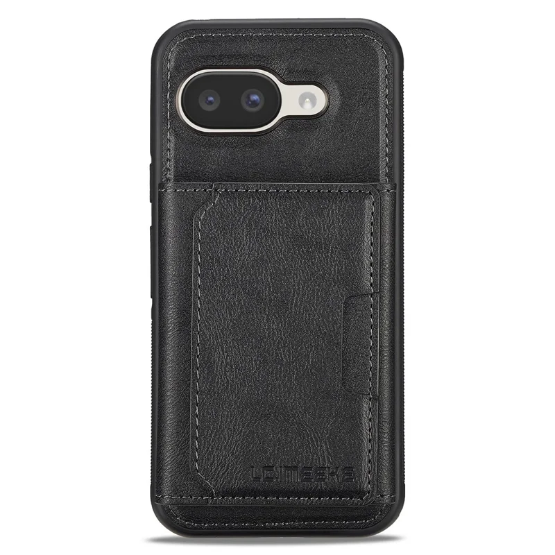 LC.IMEEKE L5 voor Google Pixel 10a Magnetische telefoonhoes Leren achterkant met afneembare kaarthouder - Zwart