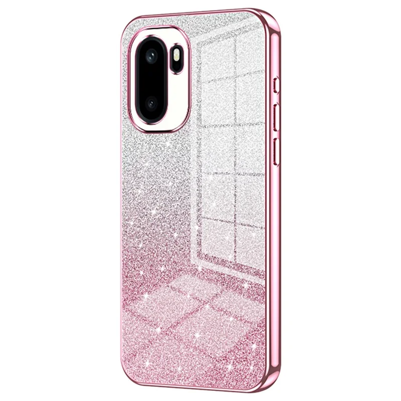 For OnePlus Ace 6 5G Case Electroplating Gradient Glitter TPU Phone Cover - Pink