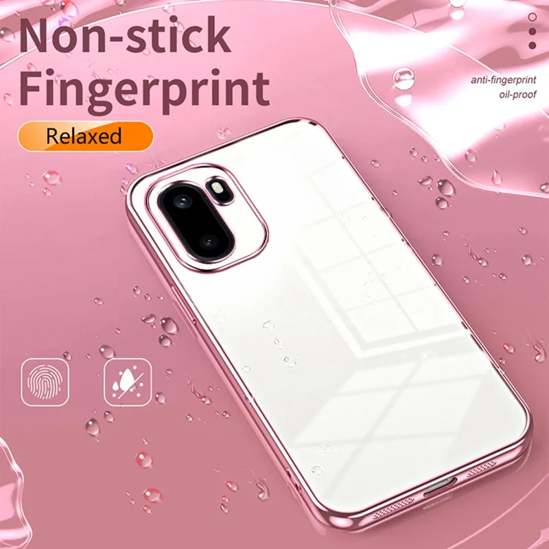 For OnePlus Ace 6 5G Case Electroplating Frame Soft TPU Phone Cover - Pink