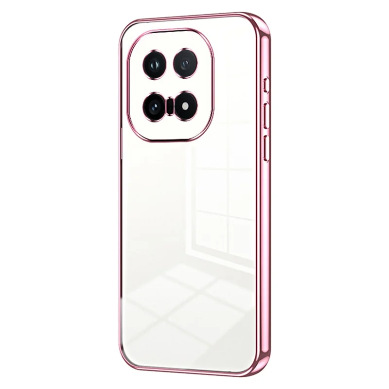 For vivo iQOO 15 5G Case Electroplating Frame Soft TPU Phone Cover - Pink