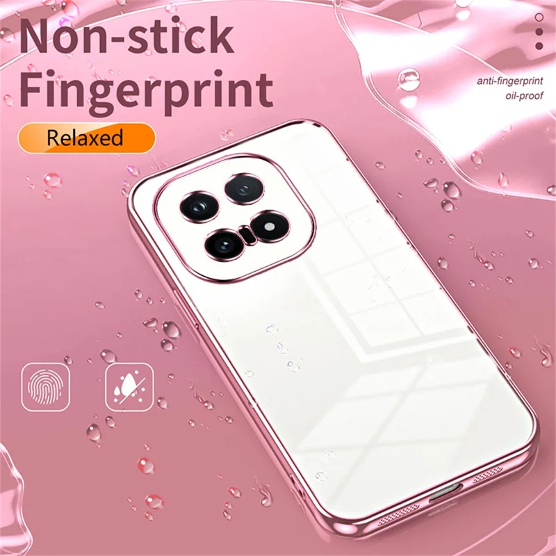 For vivo iQOO 15 5G Case Electroplating Frame Soft TPU Phone Cover - Pink