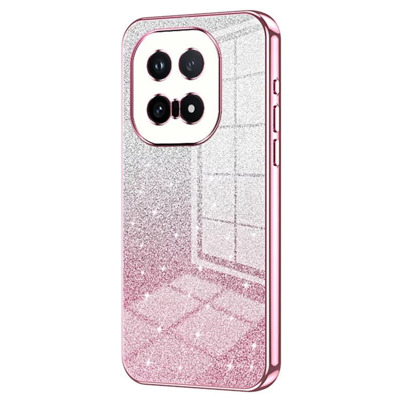 For vivo iQOO 15 5G Case Electroplating Gradient Glitter TPU Phone Cover - Pink