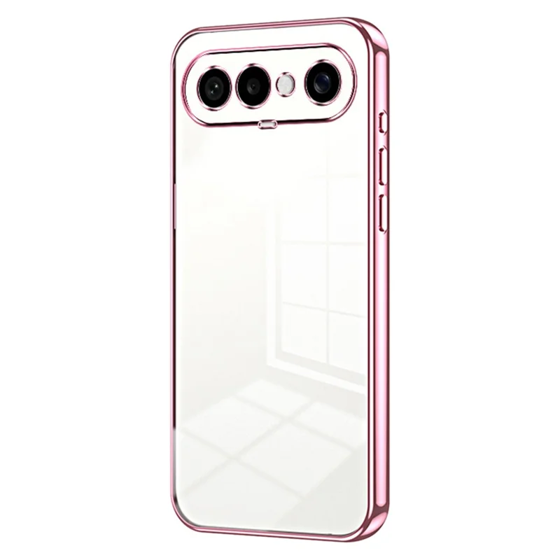 For vivo S50 Pro mini 5G Case Electroplating Frame Soft TPU Phone Cover - Pink