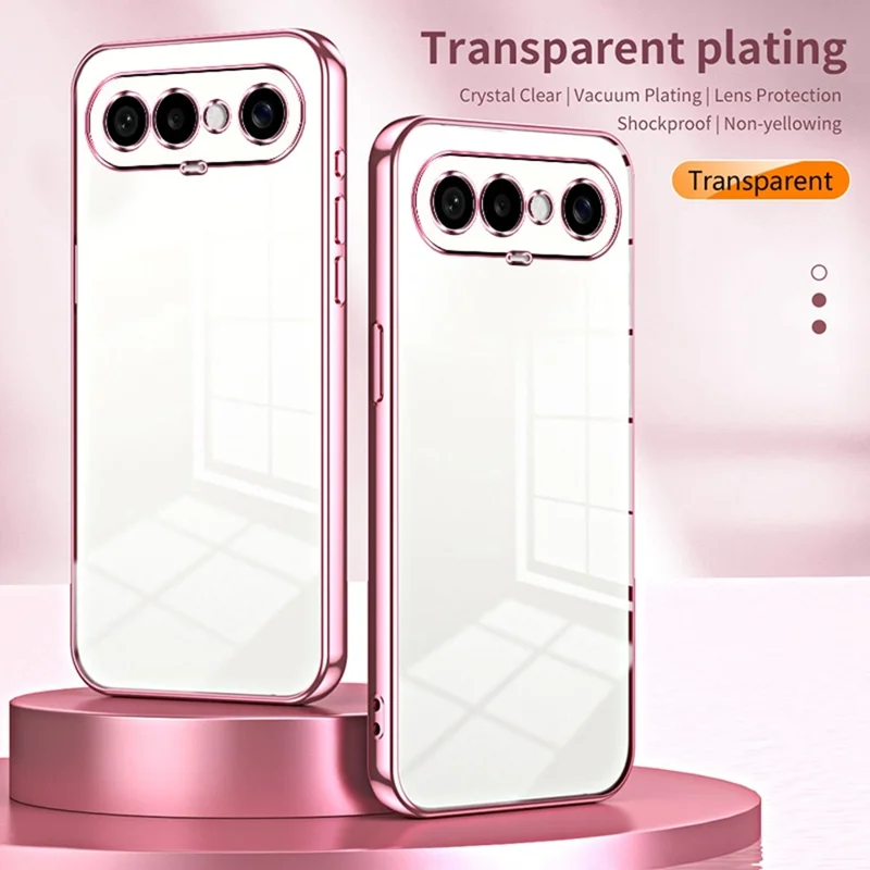 For vivo S50 Pro mini 5G Case Electroplating Frame Soft TPU Phone Cover - Pink