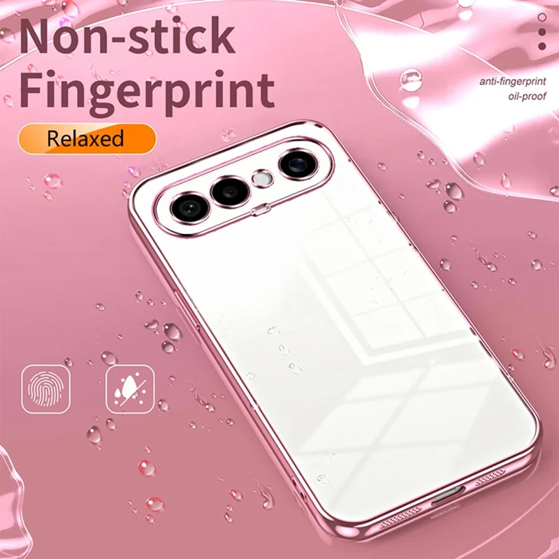 For vivo S50 Pro mini 5G Case Electroplating Frame Soft TPU Phone Cover - Pink