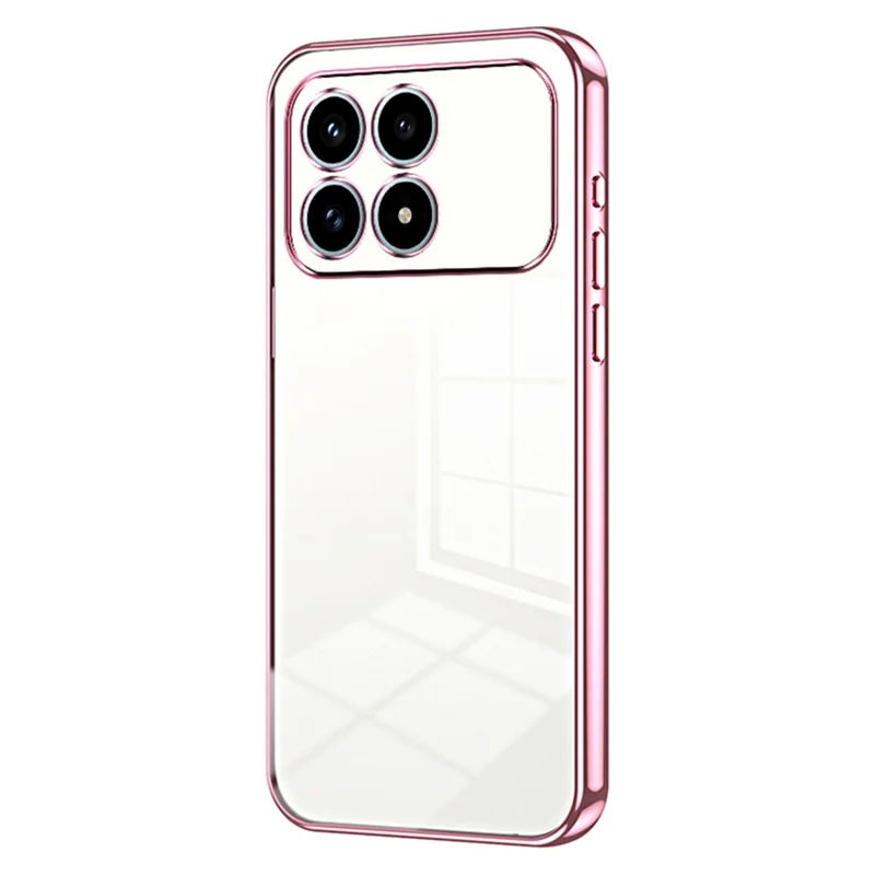 Phone Case For Xiaomi Poco F8 Pro  /  Redmi K90 5G Electroplating Frame Soft TPU Phone Cover - Pink