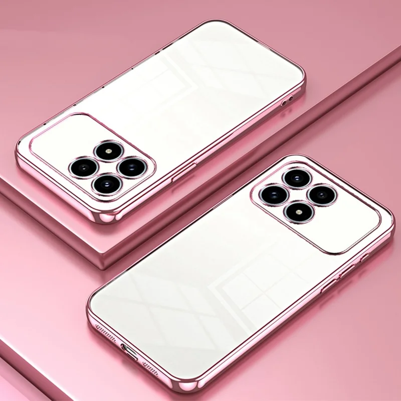 Phone Case For Xiaomi Poco F8 Pro  /  Redmi K90 5G Electroplating Frame Soft TPU Phone Cover - Pink