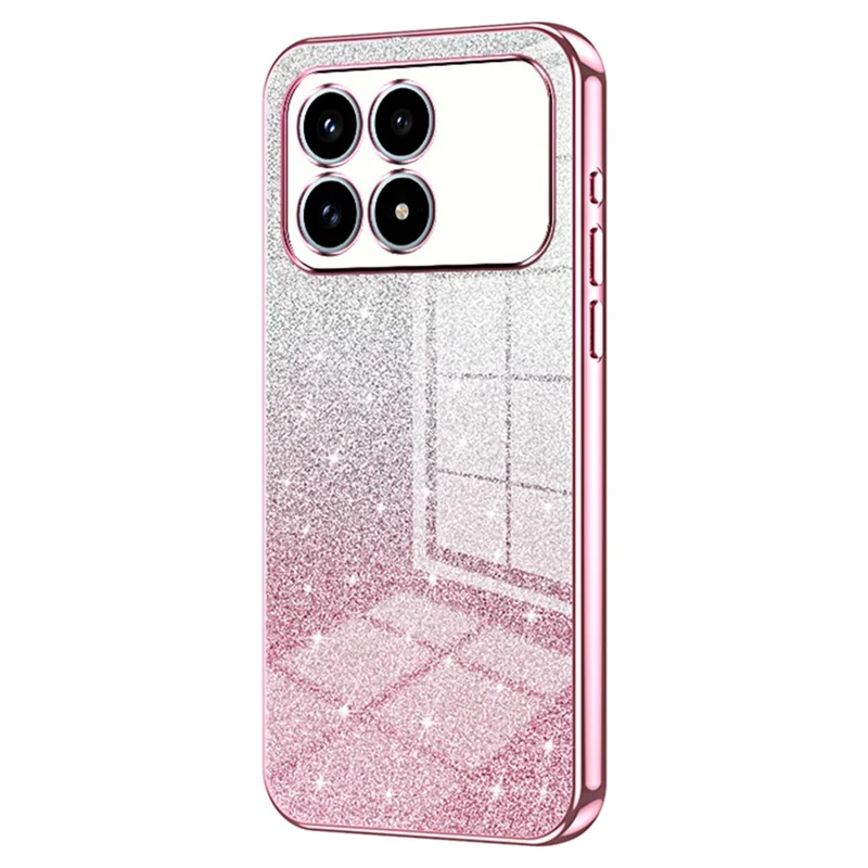 Phone Case For Xiaomi Poco F8 Pro  /  Redmi K90 5G Electroplating Gradient Glitter TPU Phone Cover - Pink
