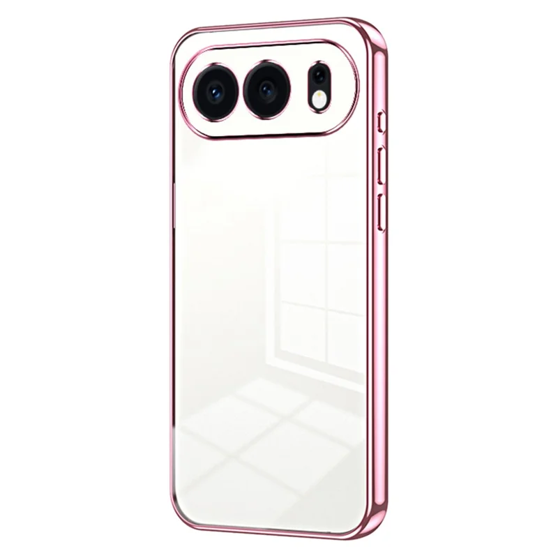 For Honor 500 5G Case Electroplating Frame Soft TPU Phone Cover - Pink