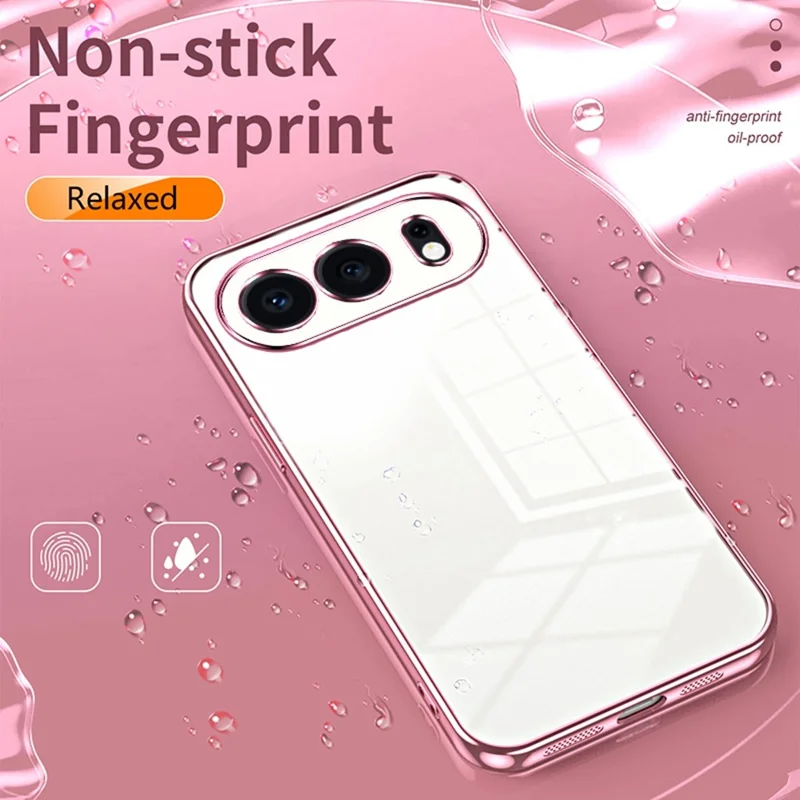 For Honor 500 5G Case Electroplating Frame Soft TPU Phone Cover - Pink