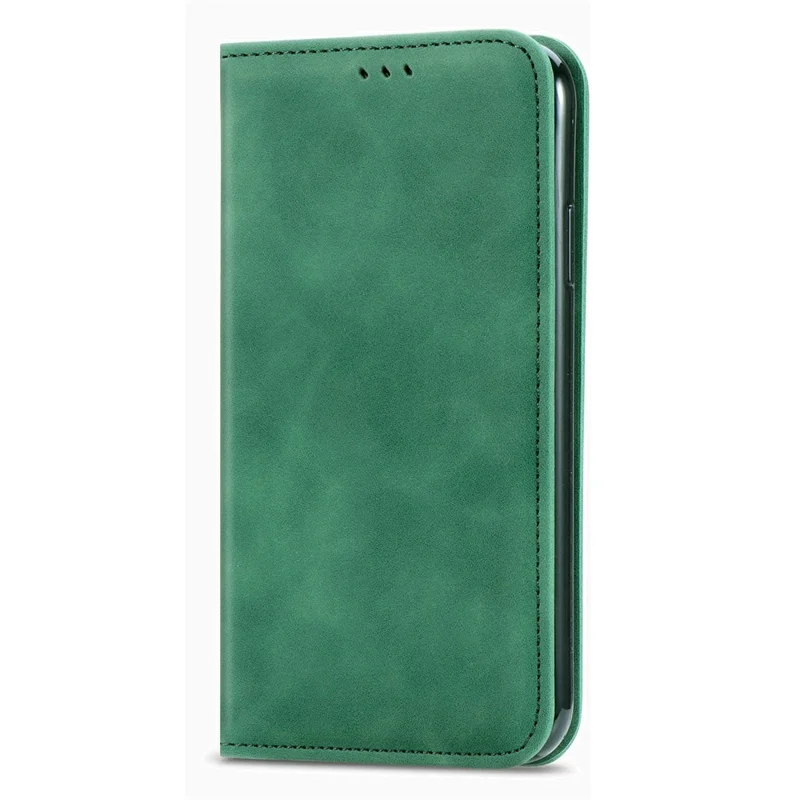 Leather Case For Honor Magic8 Lite 5G  /  X9d 5G  /  X70 5G with Card Holder Magnetic Absorption Phone Cover - Green