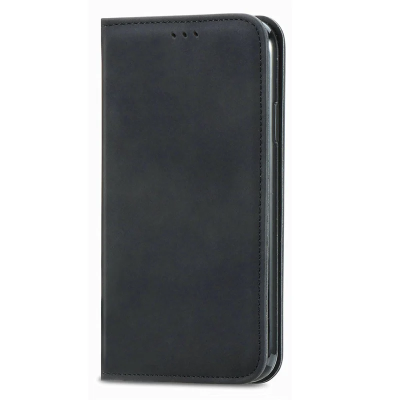 For Motorola Edge 60 Neo 5G Leather Case with Card Holder Magnetic Absorption Phone Cover - Black