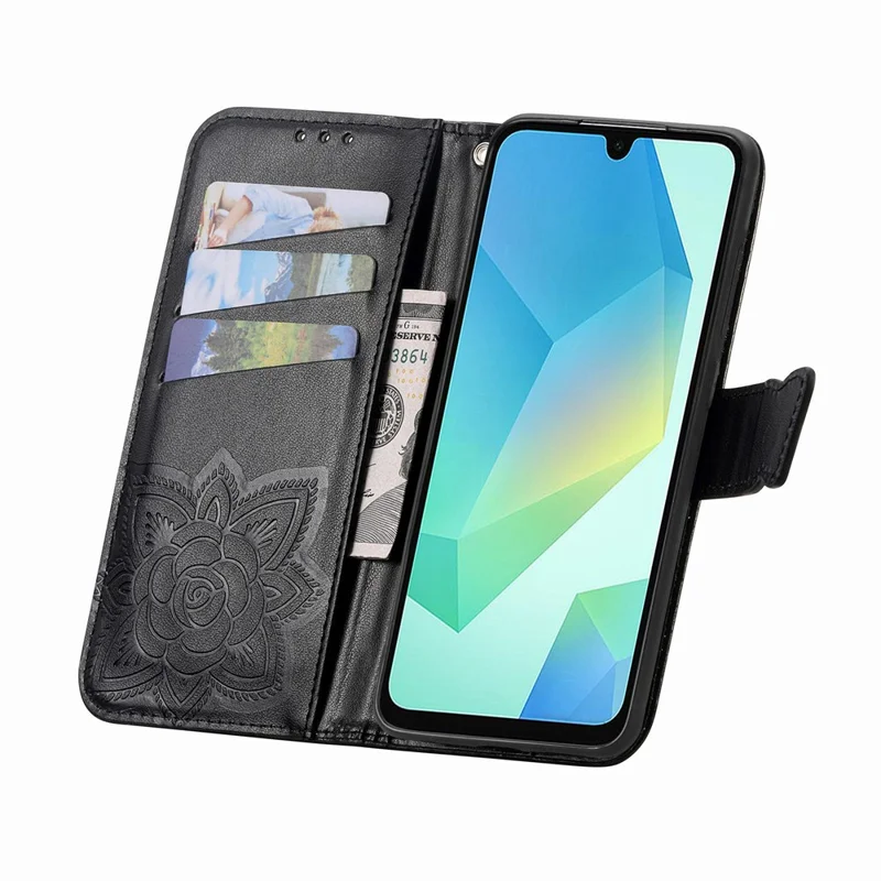 For Honor Magic8 Pro 5G Case with Strap Butterfly Pattern PU Leather Wallet Phone Cover - Black