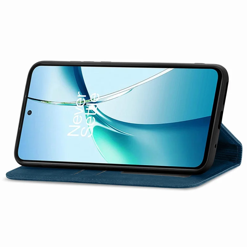 For Xiaomi Redmi A5 NFC (EU) (173.45mm) Leather Case with Card Holder Magnetic Absorption Phone Cover - Dark Blue