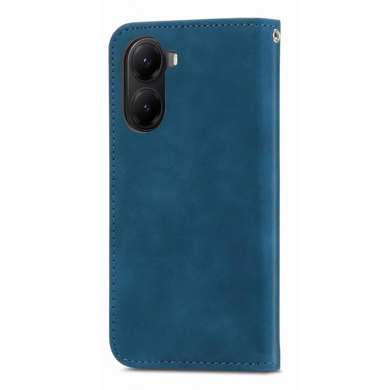 For Xiaomi Redmi A5 NFC (EU) (173.45mm) Leather Case with Card Holder Magnetic Absorption Phone Cover - Dark Blue