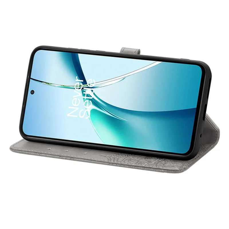 For vivo X300 Pro 5G Wallet Case Mandala Flower Leather Phone Cover Stand - Grey