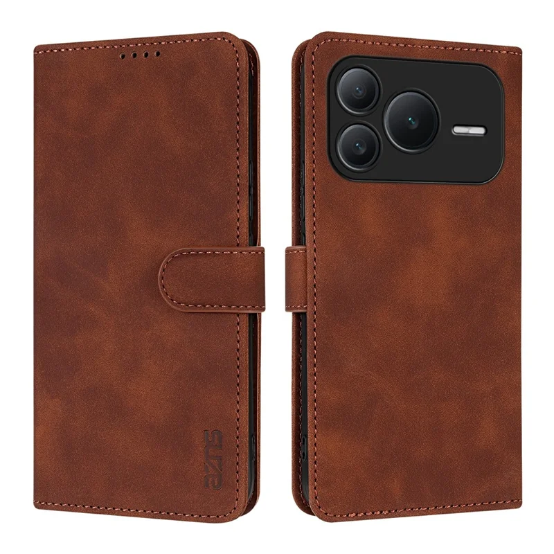 AZNS For Honor Power2 5G Case PU Leather Wallet Phone Cover - Brown
