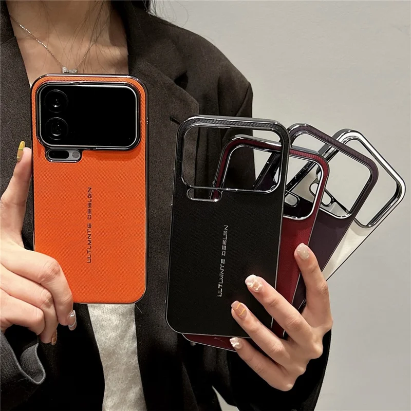 GKK For Xiaomi 17 Pro Max Magnetic Case Woven Texture Leather PC Phone Cover - Red