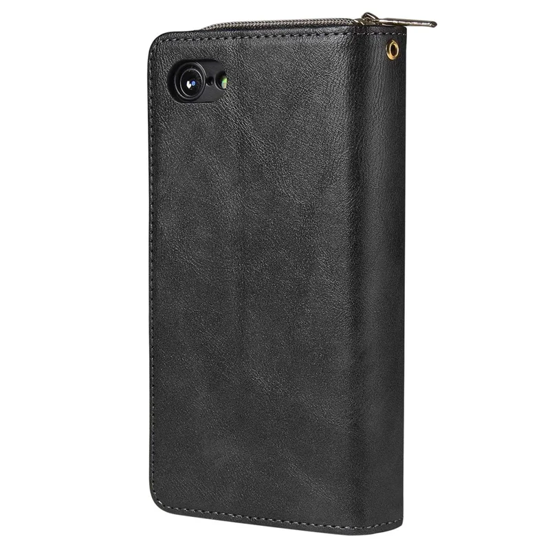 Para Iphone 8 / 7 / SE (2020) / SE (2022) Ultra-fhin Phone Shell PU Caulha Capelo de Capa de Tole - Preto