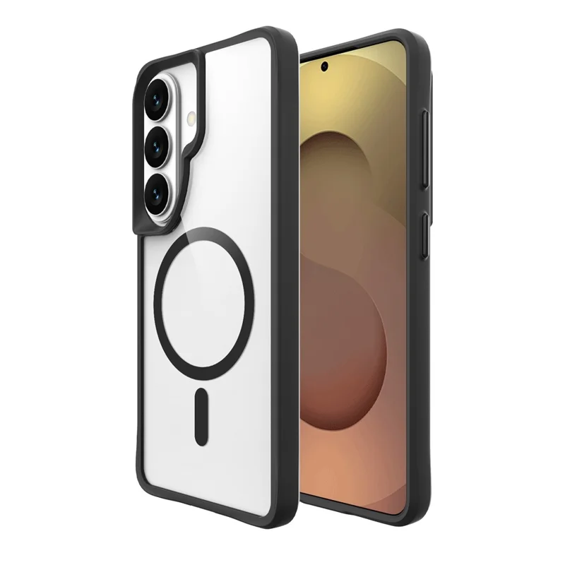 For Samsung Galaxy S26  /  S26 Pro Magnetic Case Hybrid Hard PC Soft TPU Shockproof Phone Cover - Black