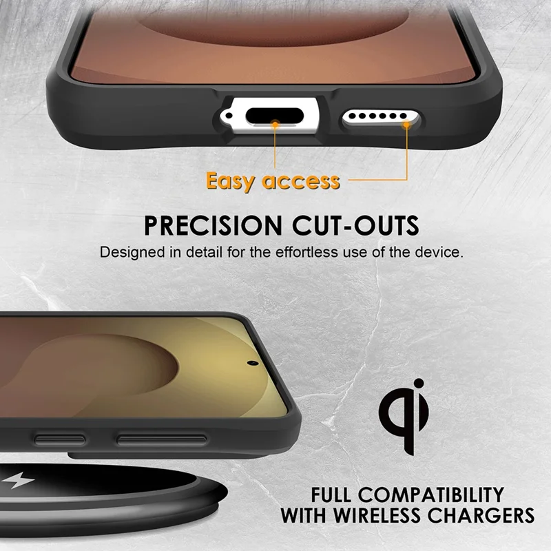 For Samsung Galaxy S26  /  S26 Pro Magnetic Case Hybrid Hard PC Soft TPU Shockproof Phone Cover - Black