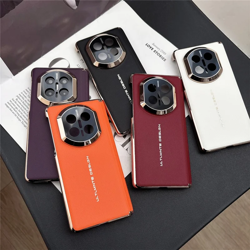 GKK для Huawei Mate X7 чехол с тканевой текстурой, с защитой шарнира с двойной осью, кожаный чехол из поликарбоната - белый