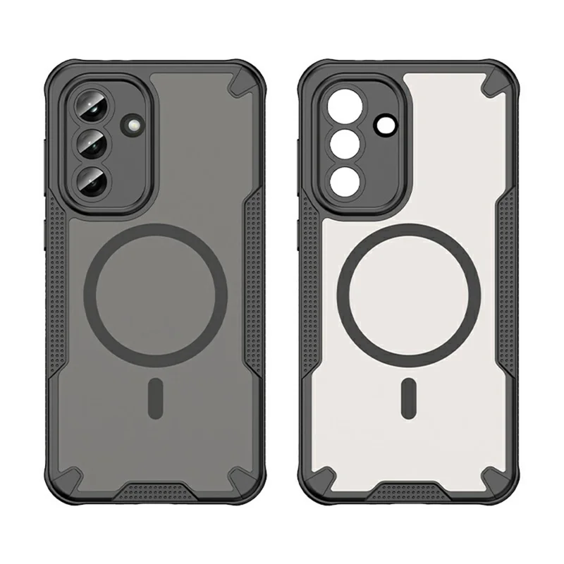 For Samsung Galaxy A37 5G Magnetic Case TPU + PC Phone Back Cover - Black