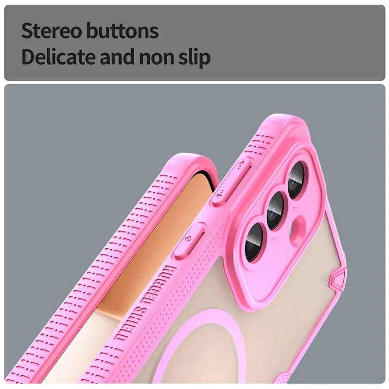 Магнитный чехол для Samsung Galaxy A57 5G, задняя крышка из ТПУ + поликарбоната — розовый