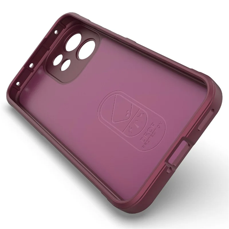For Oppo Reno15 F 5G Case Anti-Drop Soft TPU Rugged Phone Back Cover - Wine Red