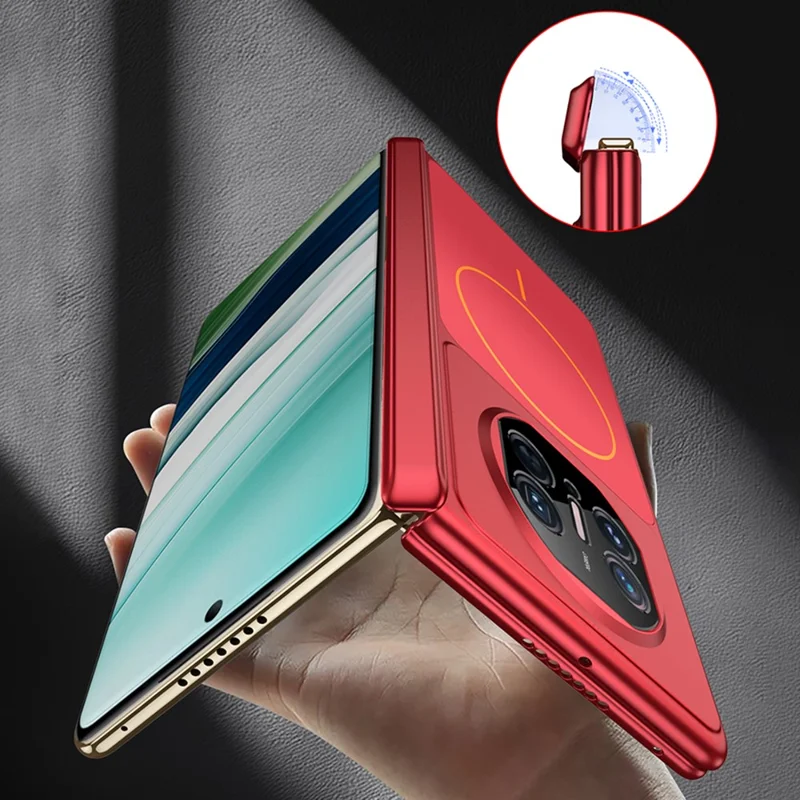 Funda magnética para Huawei Mate X5 Transform para iPhone 17 Pro, funda de teléfono de PC mate - Naranja