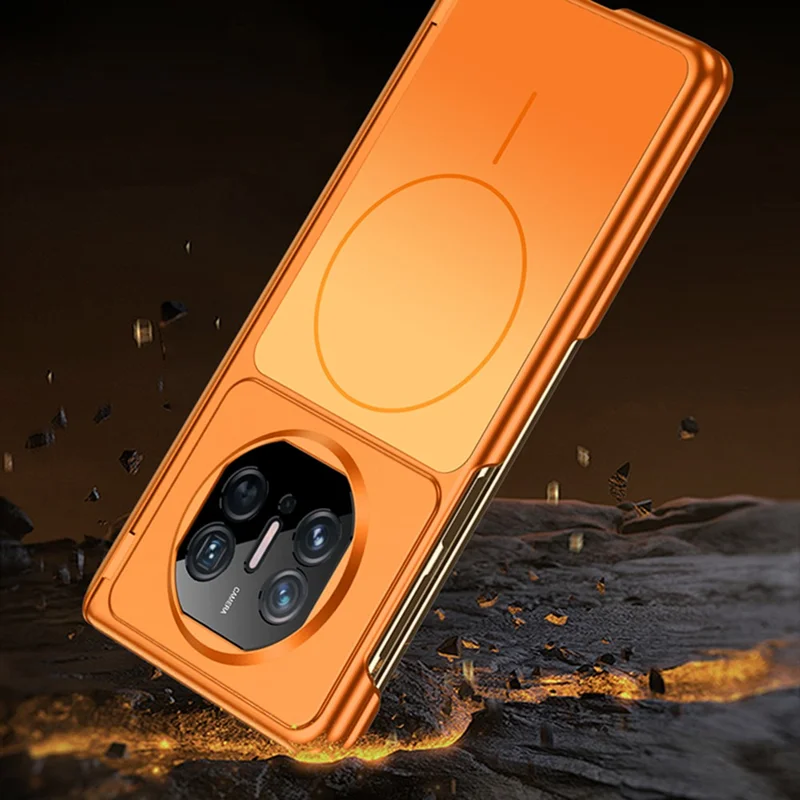 Funda magnética para Huawei Mate X5 Transform para iPhone 17 Pro, funda de teléfono de PC mate - Naranja