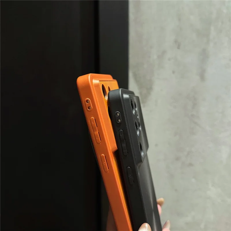 Funda para Samsung Galaxy S26 Ultra con Diseño de Venas CD, Funda Trasera Delgada y a Prueba de Golpes de PC - Naranja