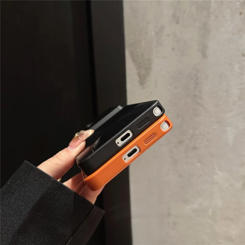 Funda para Samsung Galaxy S26 Ultra con Diseño de Venas CD, Funda Trasera Delgada y a Prueba de Golpes de PC - Naranja