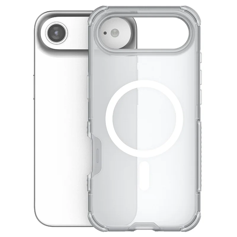 For iPhone Air Magnetic Case Matte Skin Touch TPU PC Anti Drop Phone Cover Compatible with MagSafe - Hvid