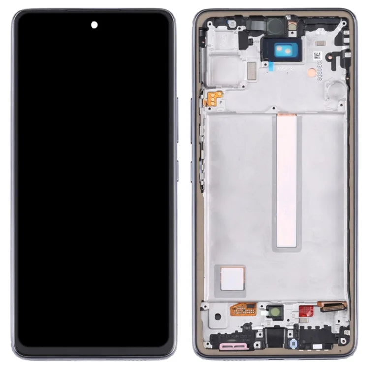 Pour Samsung Galaxy A53 5G A536 OEM Grade S AMOLED Ansellage et Digitinge Assemblage + Cadre (sans Logo) - le Noir