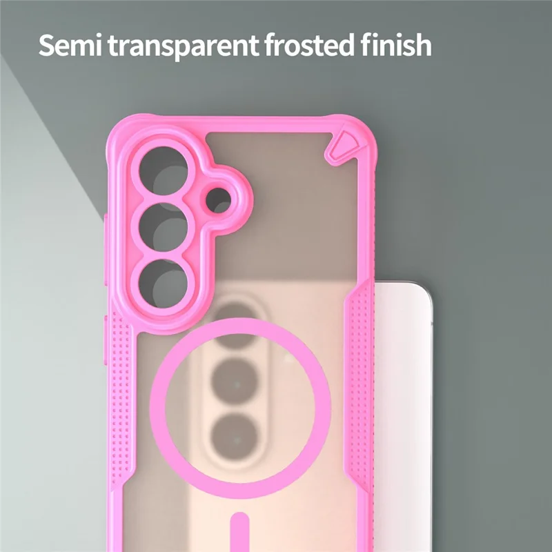 For Samsung Galaxy A26 5G Magnetic Case TPU + PC Phone Back Cover - Pink