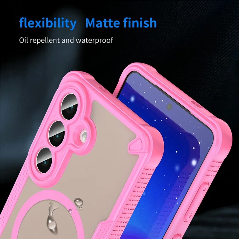 For Samsung Galaxy A26 5G Magnetic Case TPU + PC Phone Back Cover - Pink