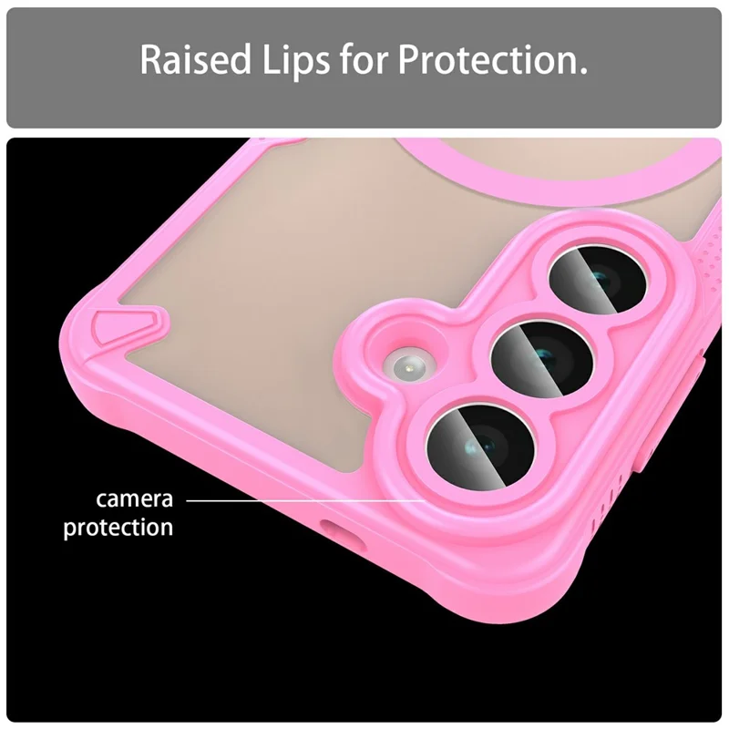 For Samsung Galaxy A36 5G Magnetic Case TPU + PC Phone Back Cover - Pink