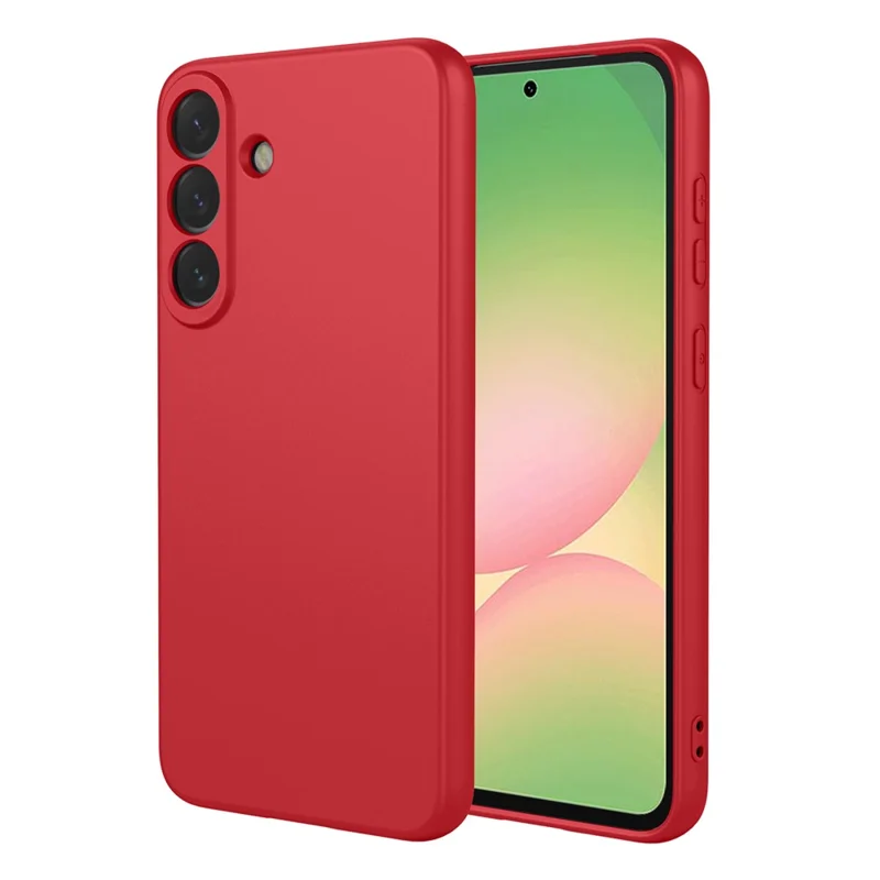 For Samsung Galaxy A57 5G Case Liquid Silicone Feel Soft TPU Protective Phone Cover - Red