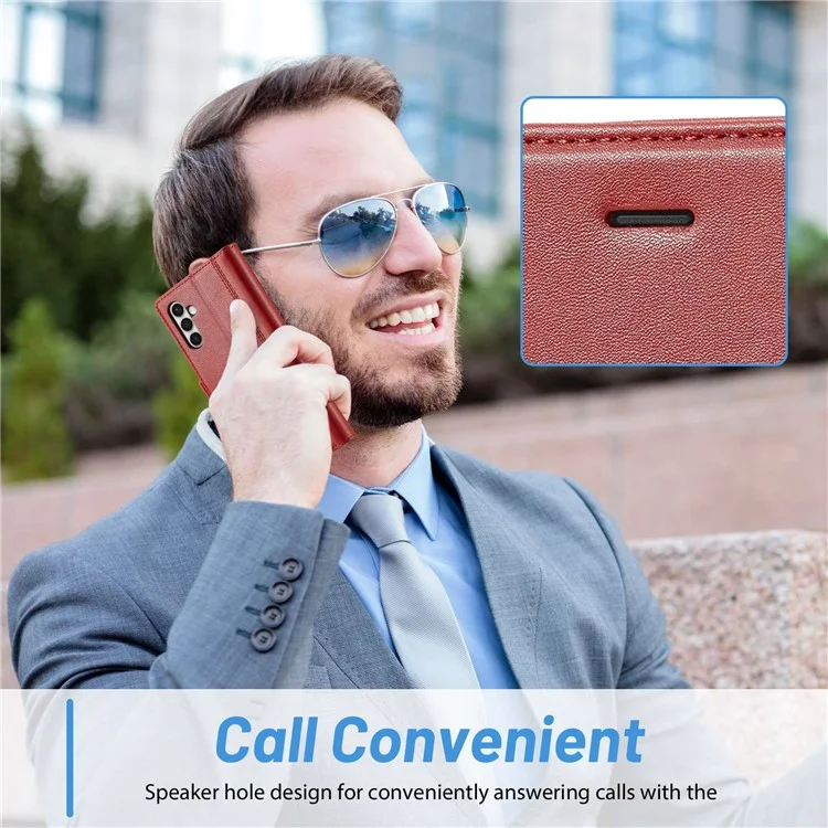 LC.IMEEKE para Samsung Galaxy S23+ Funda de teléfono con soporte de tarjeta de cuero sintético de doble cierre magnético, resistente a los golpes - Rojo