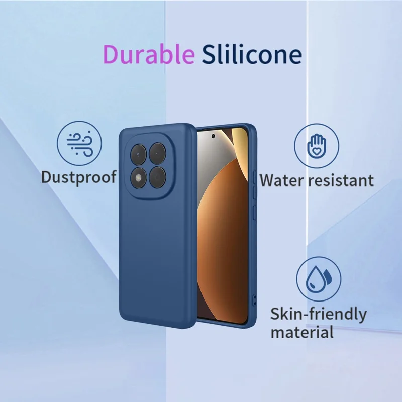 For Xiaomi Redmi Note 15 Pro 4G (Global) Case Liquid Silicone Feel Soft TPU Protective Phone Cover - Blue