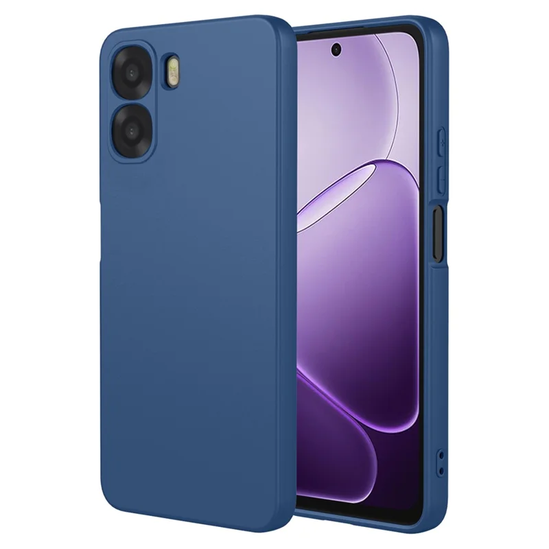 Phone Case For Oppo A6x 5G  /  A6x 4G Liquid Silicone Feel Soft TPU Protective Phone Cover - Blue