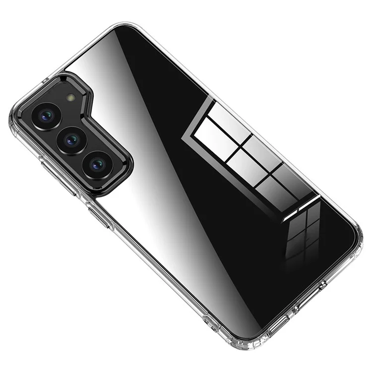 Cell Phone Case for Samsung Galaxy S23, TPU Frame PC Back Anti-drop Smartphone Cover - Transparent