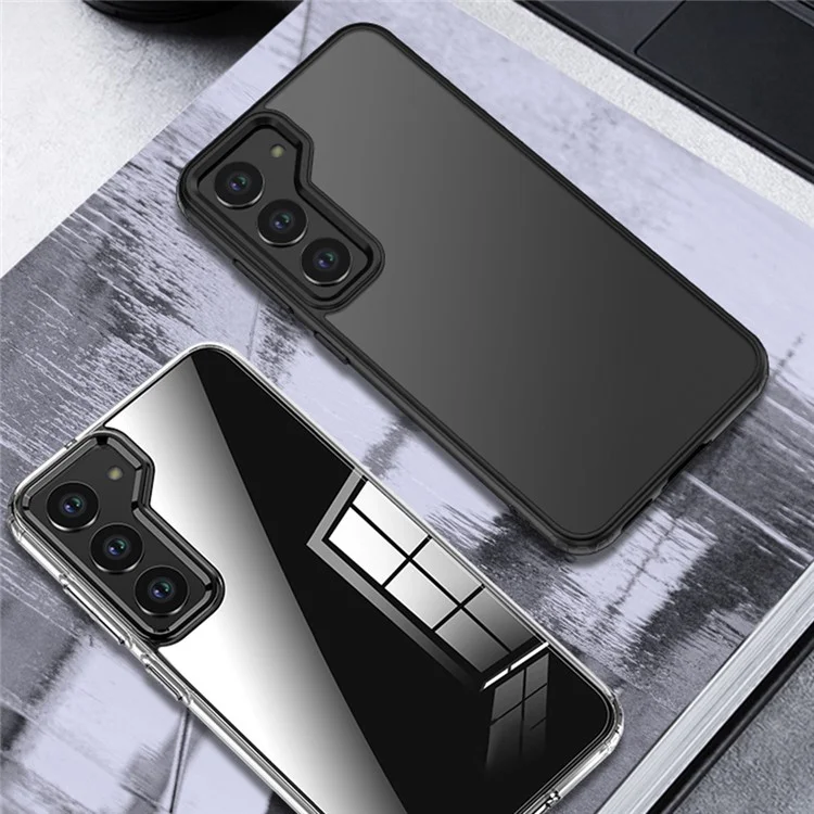 Cell Phone Case for Samsung Galaxy S23, TPU Frame PC Back Anti-drop Smartphone Cover - Transparent