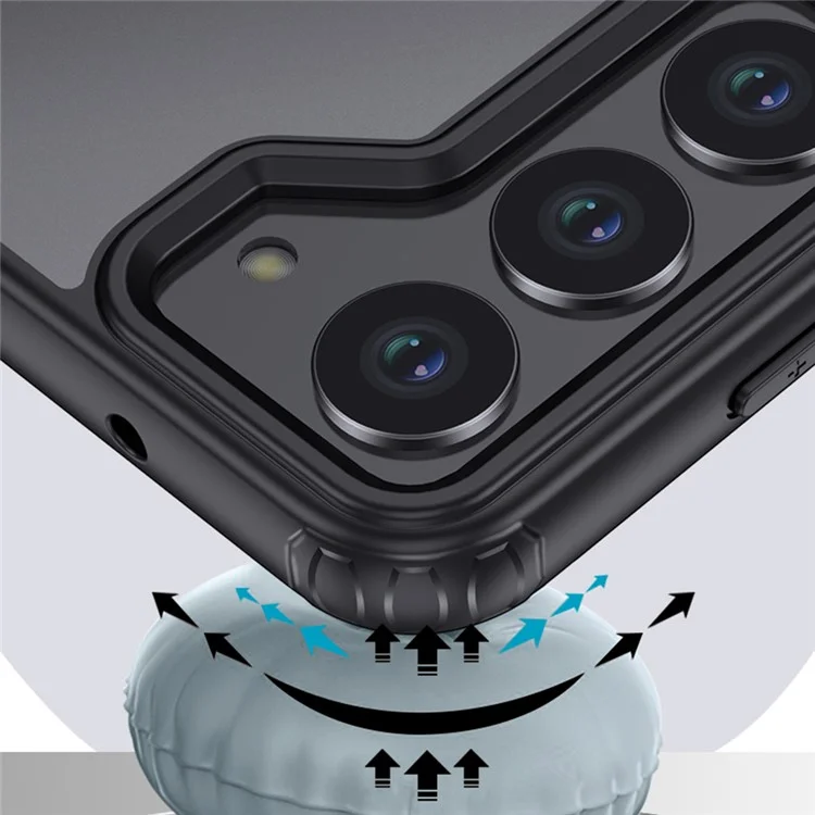 For Samsung Galaxy S23+ TPU + PC Protective Phone Cover Shockproof Back Case - Matte Black