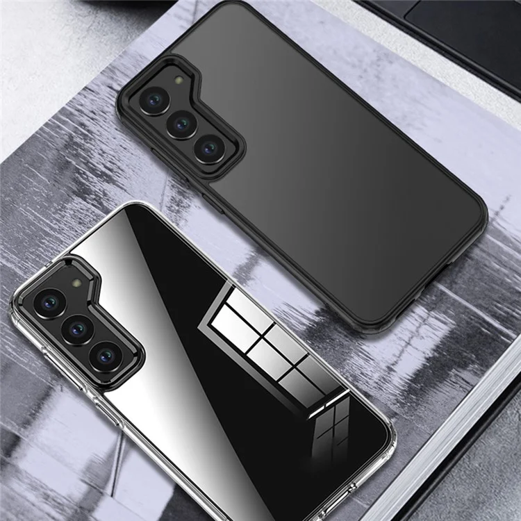 For Samsung Galaxy S23+ TPU + PC Protective Phone Cover Shockproof Back Case - Matte Black